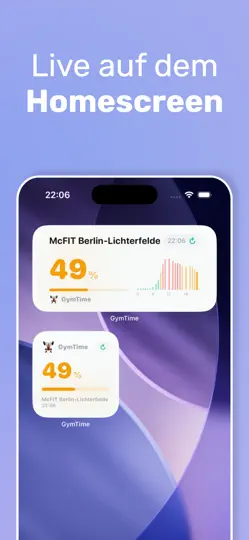 Screenshot von GymRadar: Live Auslastung auf dem iPhone 5