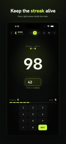 Echo: N-Back Math screenshot 2