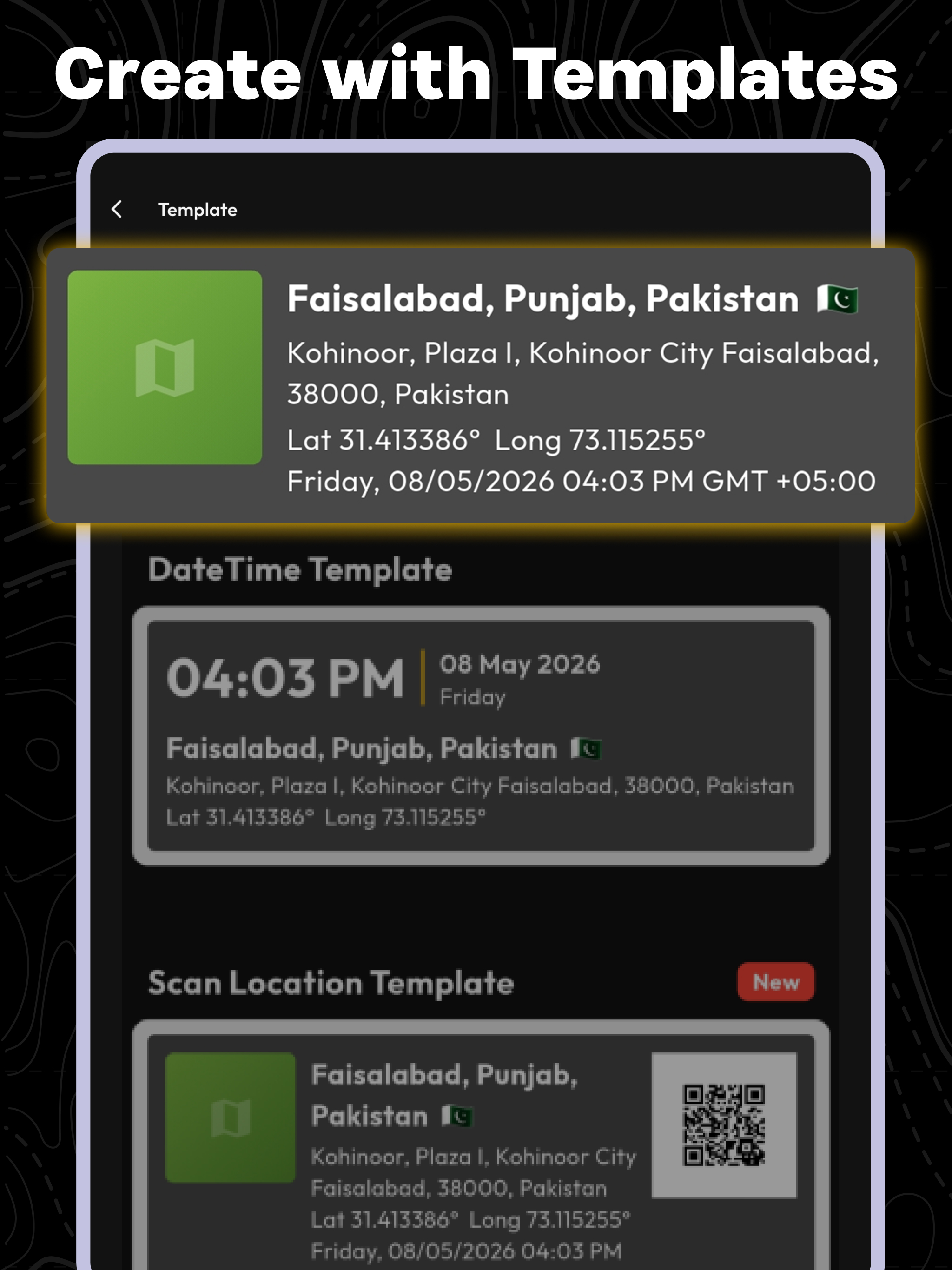 GPS Map Camera Geo: Timestamp