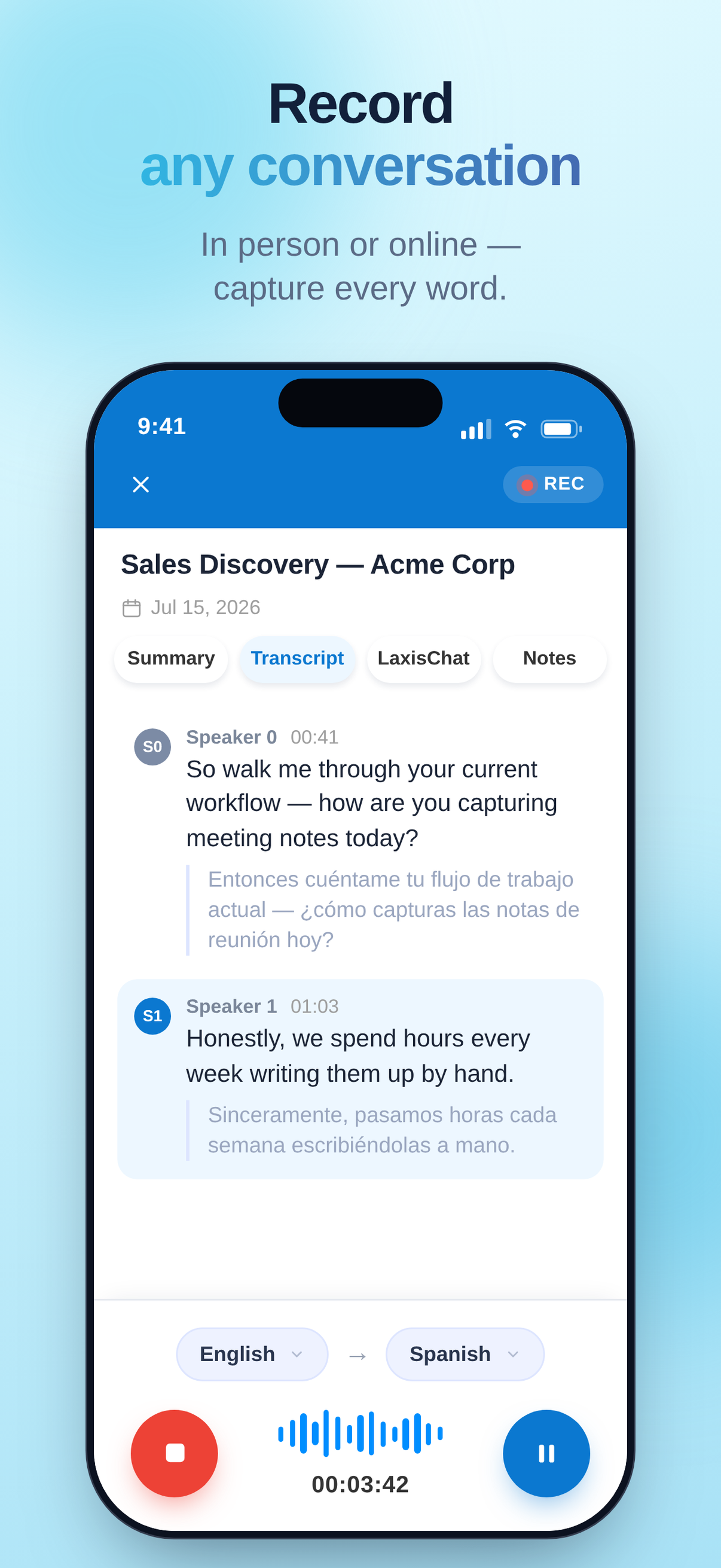 Laxis: AI Notes & Dictation screenshot 2