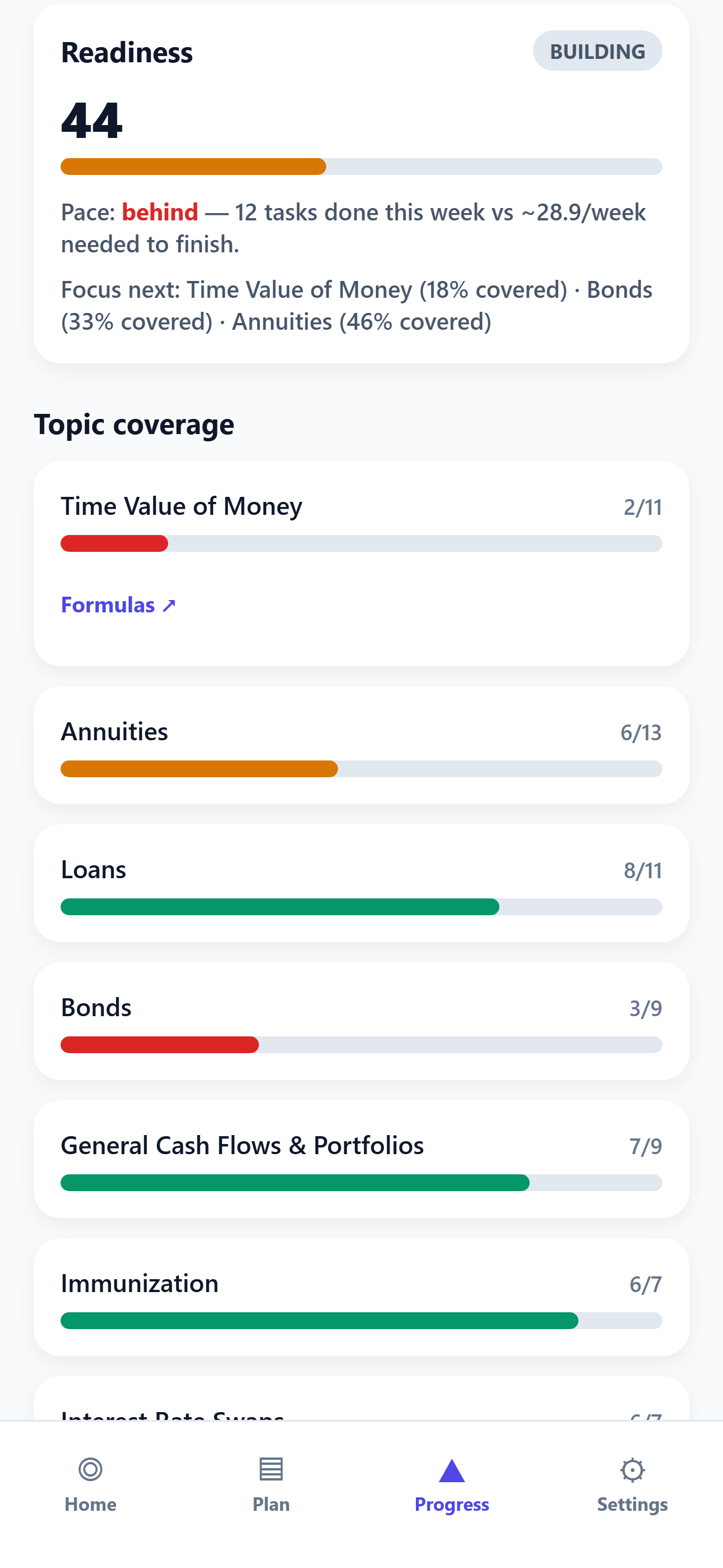 Actuo: Actuary Exam Planner screenshot 4