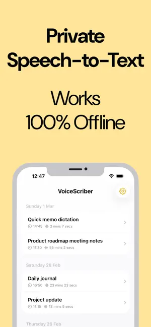 VoiceScriber AI: Offline Notes screenshot 1