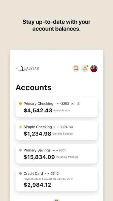 Screenshot #3 pour Qualstar CU Mobile Banking