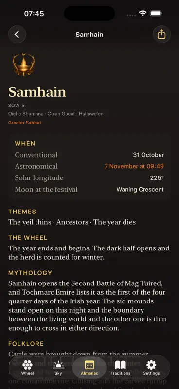 Wiccan Wheel of the Year screenshot 4 of 9