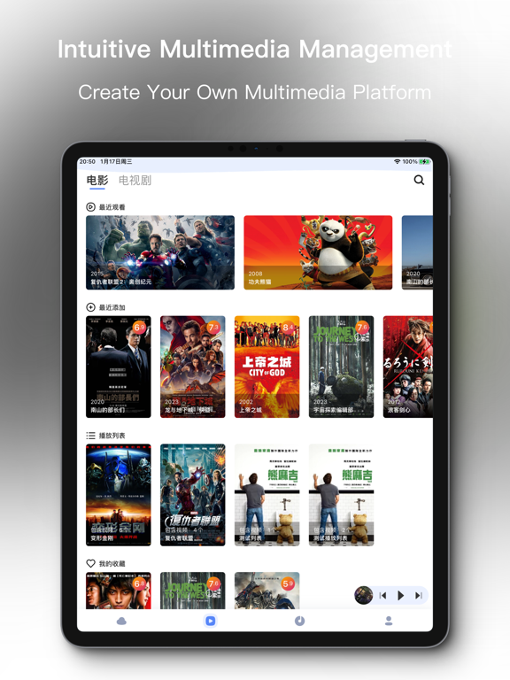 DS Cloud-Video Library&Player iPad screenshot 2 - Utilities app