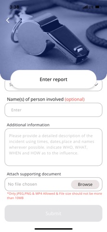 KPMG Whistleblowing App screenshot