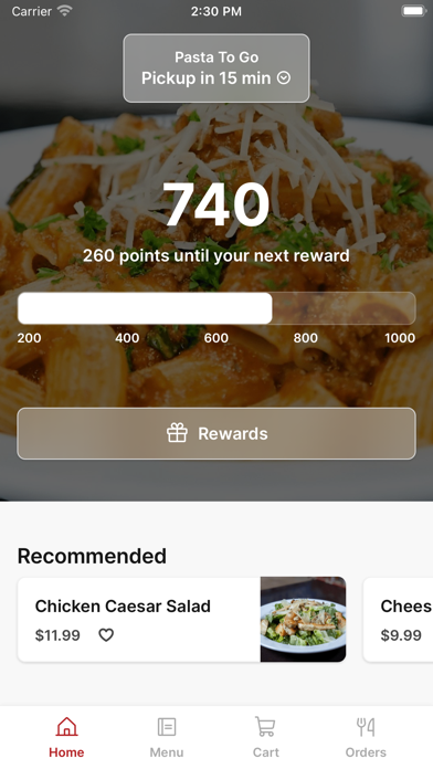 Pasta To Go iPhone screenshot 1 - Food & Drink app