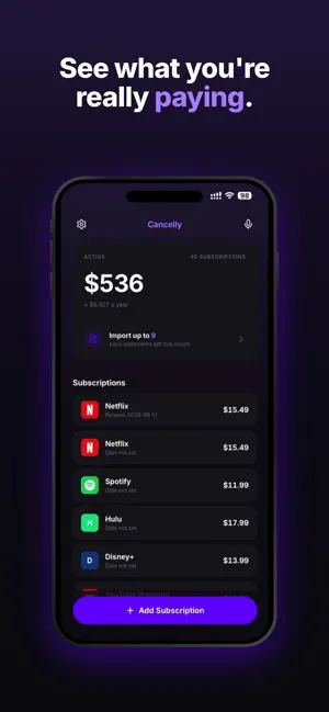 Cancely: Subscription Manager screenshot 2