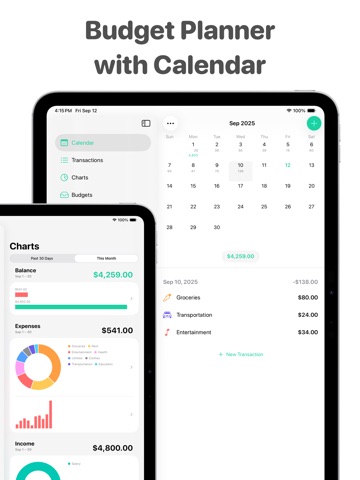 Budget Calendar: Simple Money iPad screenshot