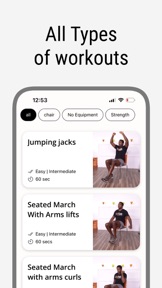 Chair workout for men screenshot