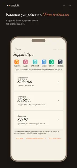 Скриншот SWeight - Трекер Похудения на iPhone 5