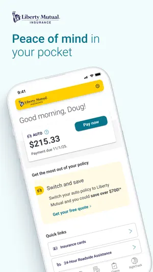 Liberty Mutual Mobile screenshot 1