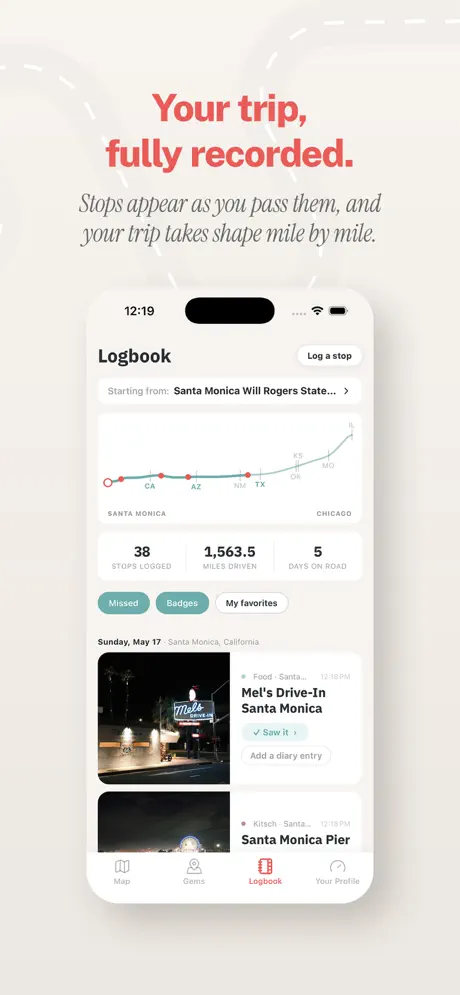 Route 66 Logbook‑App screenshot 5