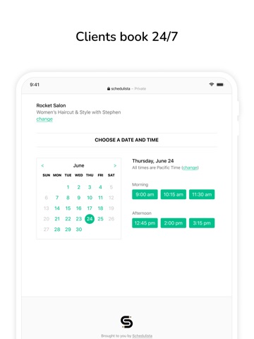 Schedulista: Online Scheduling iPad screenshot