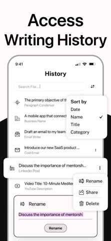 AI Writer: Story Essay Email iPhone screenshot
