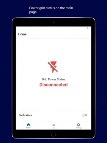 Power cut off detector iPad screenshot