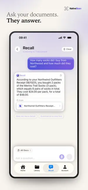 NativeScan: PDF Scanner AI screenshot 1