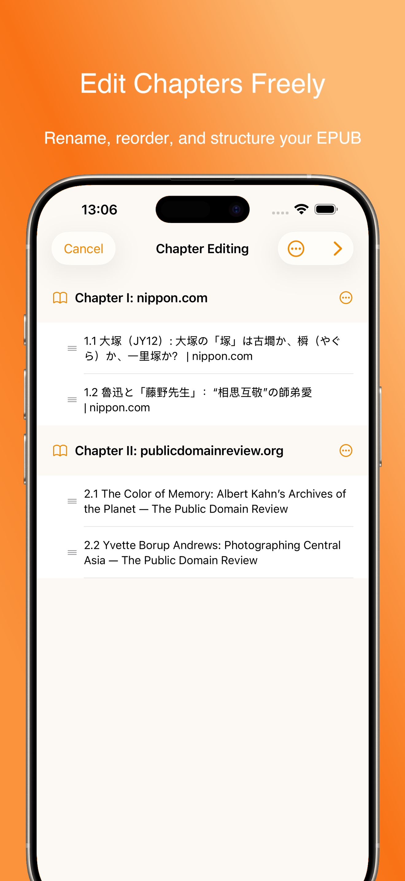 Zin Flow: Web to EPUB