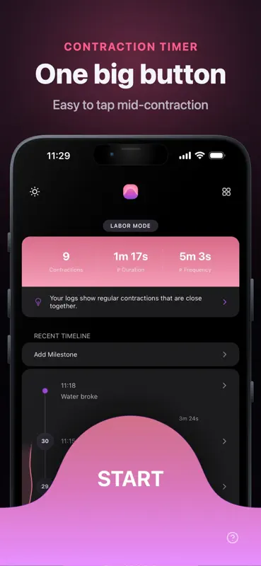 Bump Pulse: Contraction Timer screenshot 1 of 6