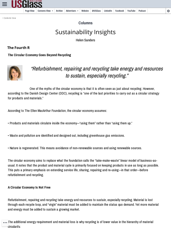 USGlass Magazine iPad screenshot 7 - News app