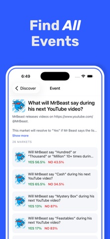 PolyPulse - Market Tracker iPhone screenshot