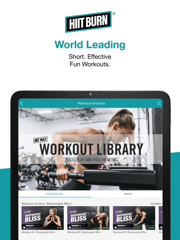 HIITBURN: Workouts From Home iPad screenshot 3 - Health & Fitness app