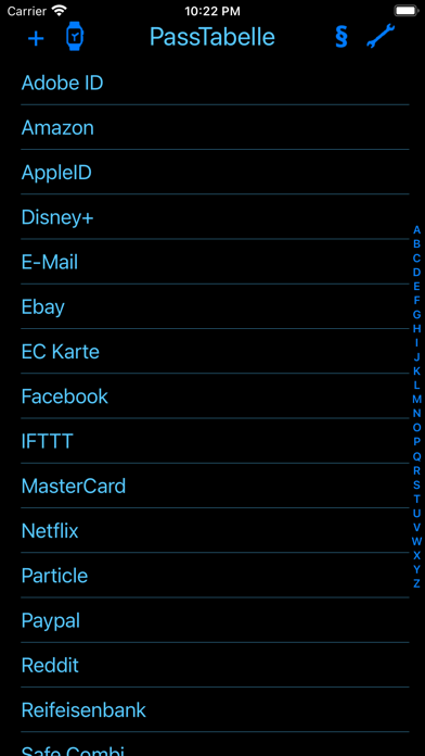 Screenshot #1 pour PassTabelle