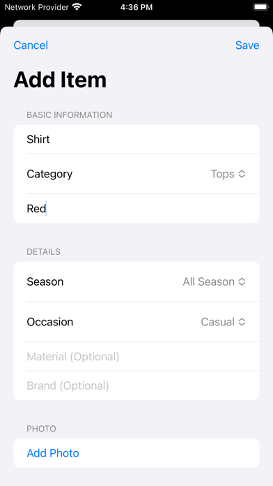 App screenshot