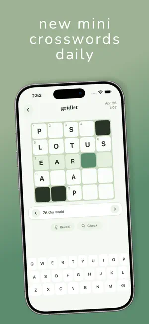 gridlet - Daily crossword screenshot 1