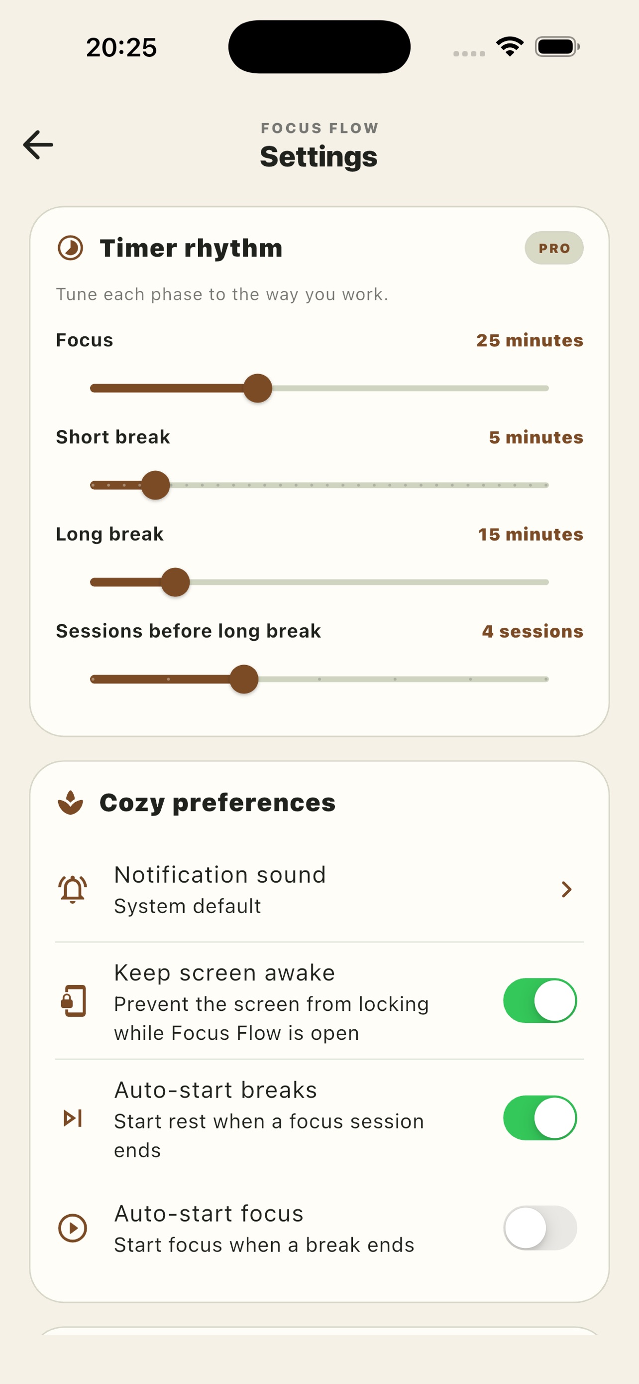 Screenshot 5 of Focus Flow: Cozy Pomodoro