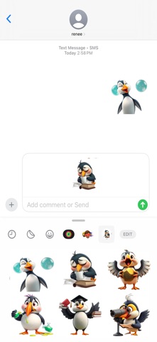 Alchemist Puffin Stickers iPhone screenshot