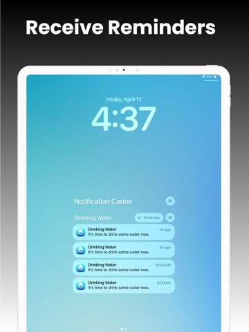 Water Drinking Reminder* iPad screenshot