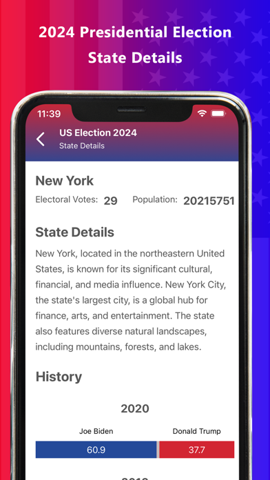 Presidential & US Election App Screenshot