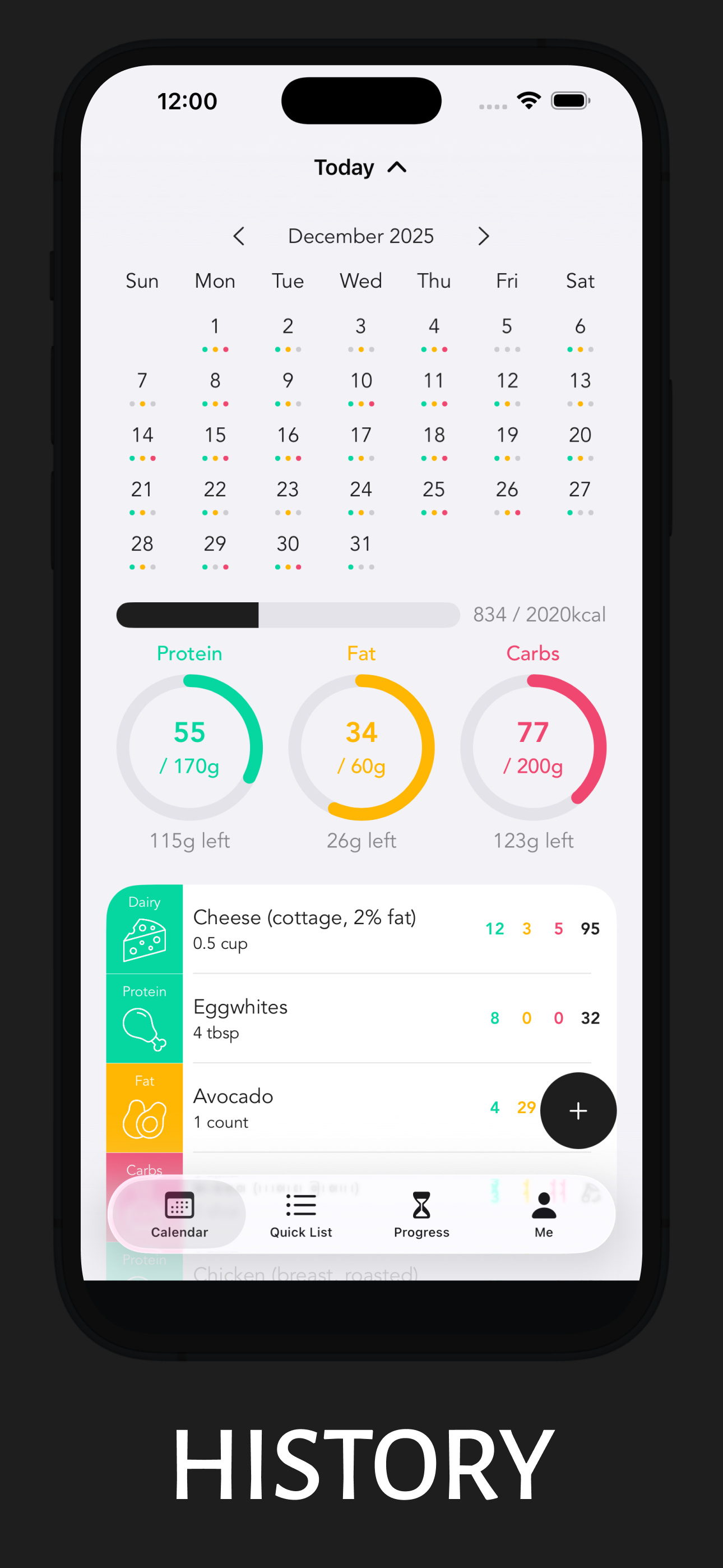 Simple Calorie Tracker Makro