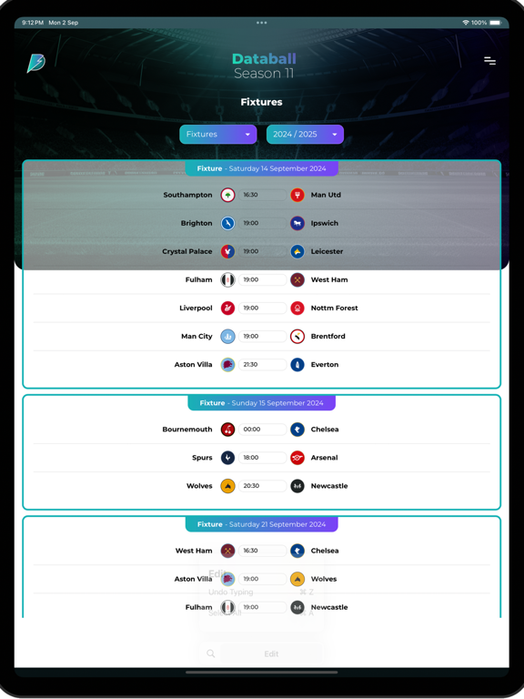 Databall iPad screenshot 4 - Sports app