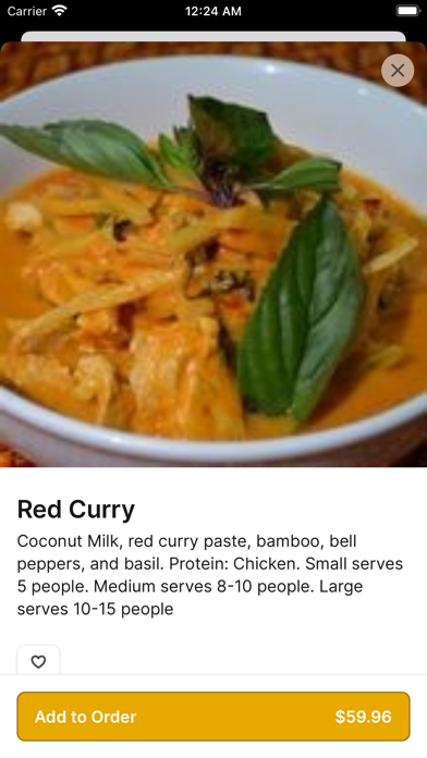 Thai Corner Food Express To Go iPhone screenshot 3 - Food & Drink app