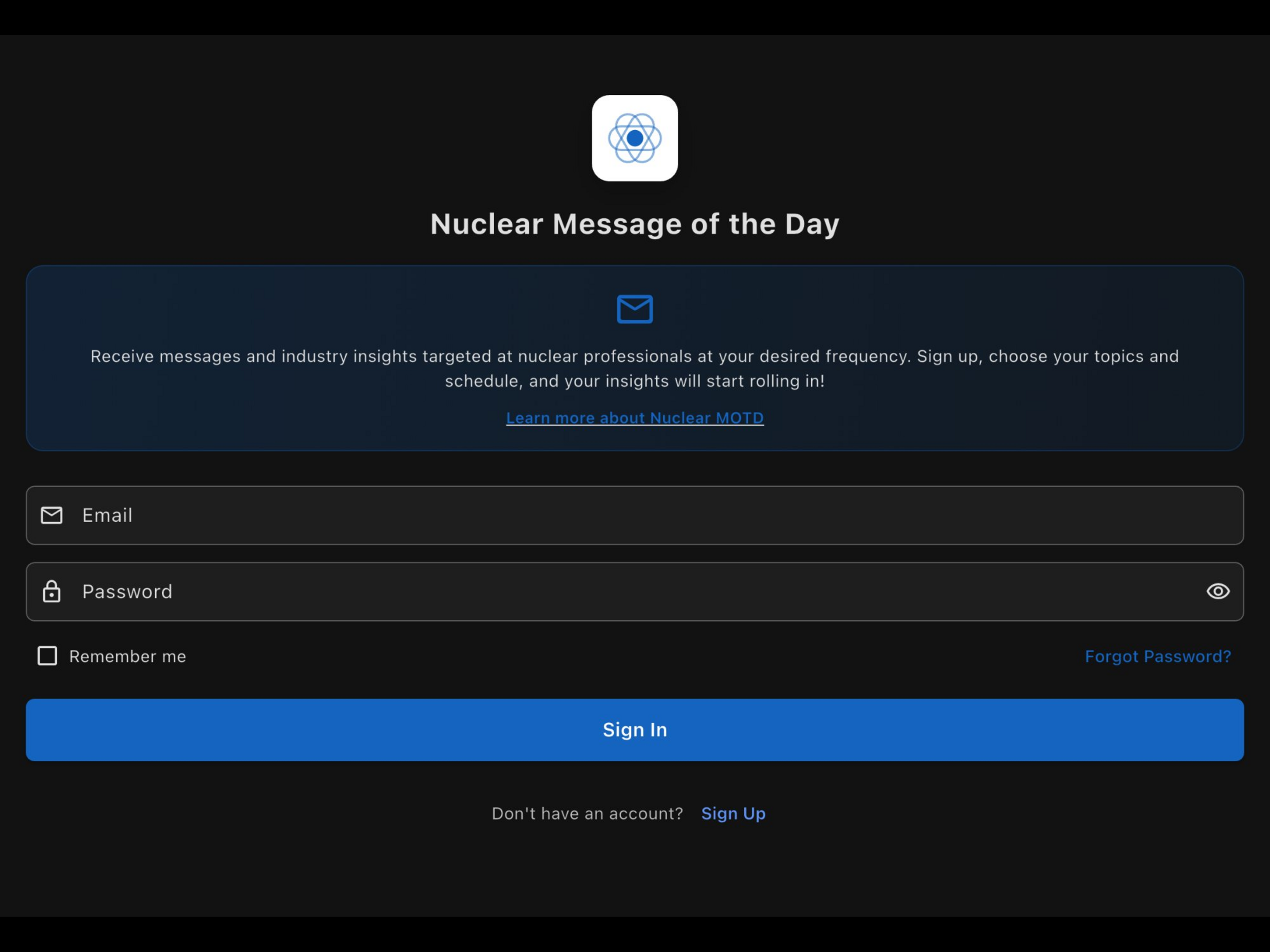 Nuclear Message of the Day