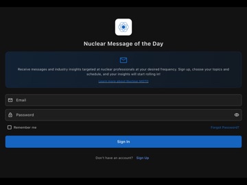 Nuclear Message of the Day iPad screenshot