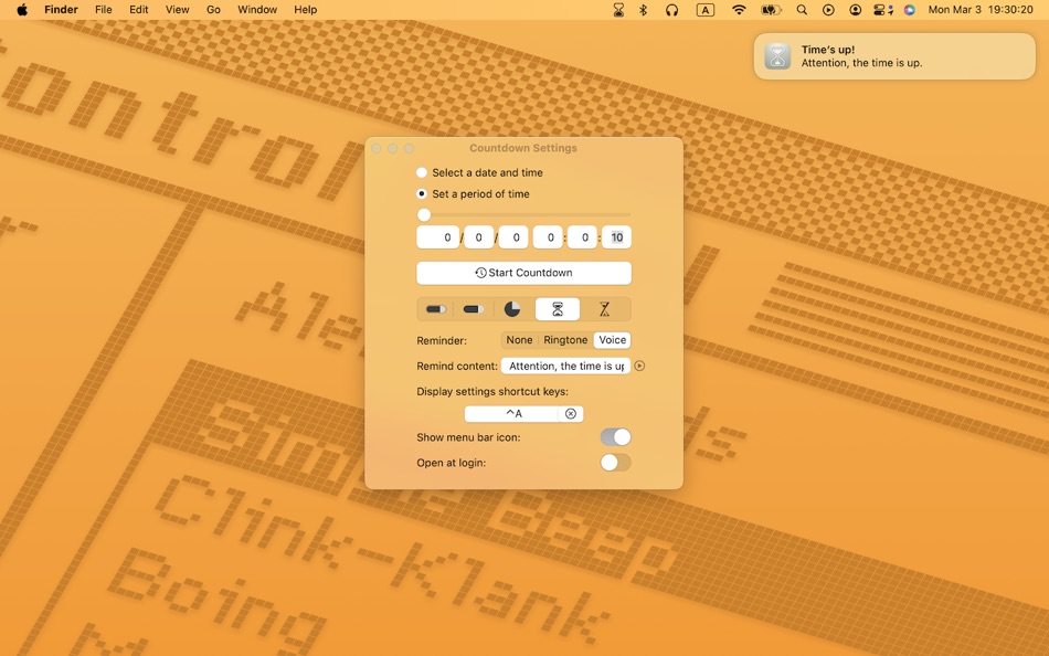 #5. Mini Countdown Bar (macOS) 由: 栋梁 周