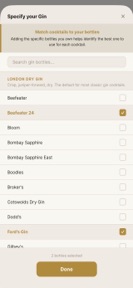 The Bartender App screenshot