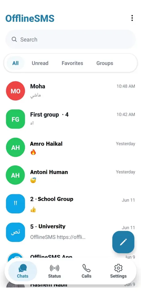 OfflineSMS Messenger screenshot 2