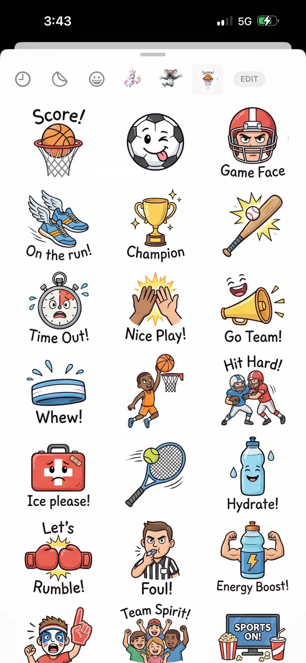 Screenshot #1 pour Sports Vibe Stickers