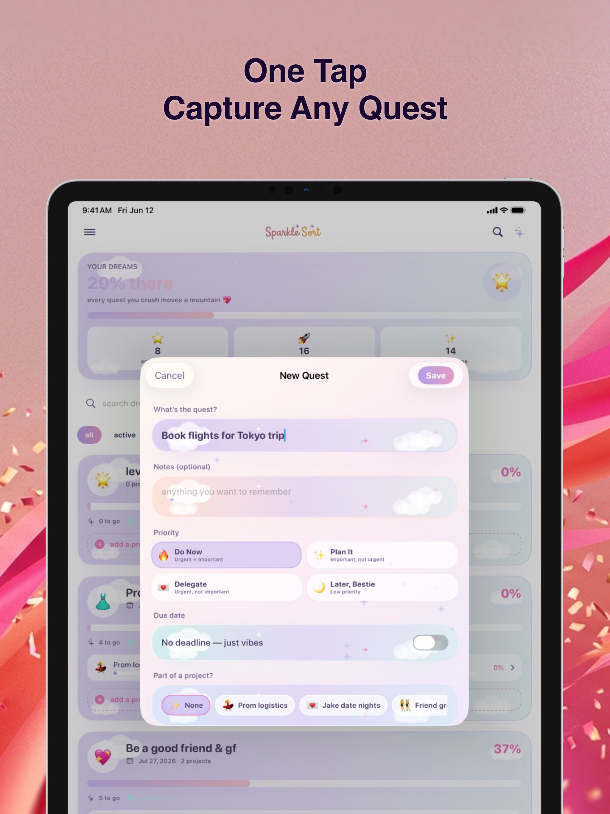 Sparkle Sort: Cute To Do List screenshot 9