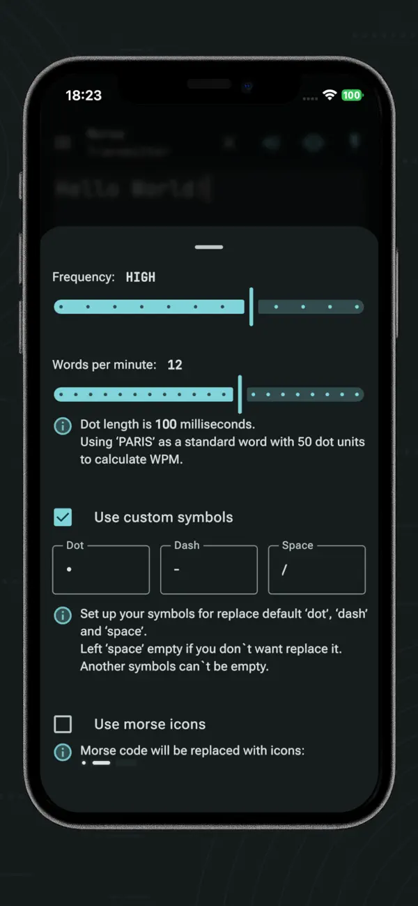 #2. Morse Code Communicator (iOS) Tekijänä: Dmytro Ruban
