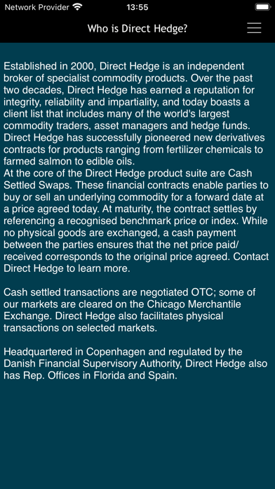 Direct Hedge Markets Screenshot