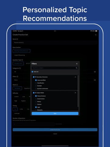 Blueprint LSAT iPad screenshot