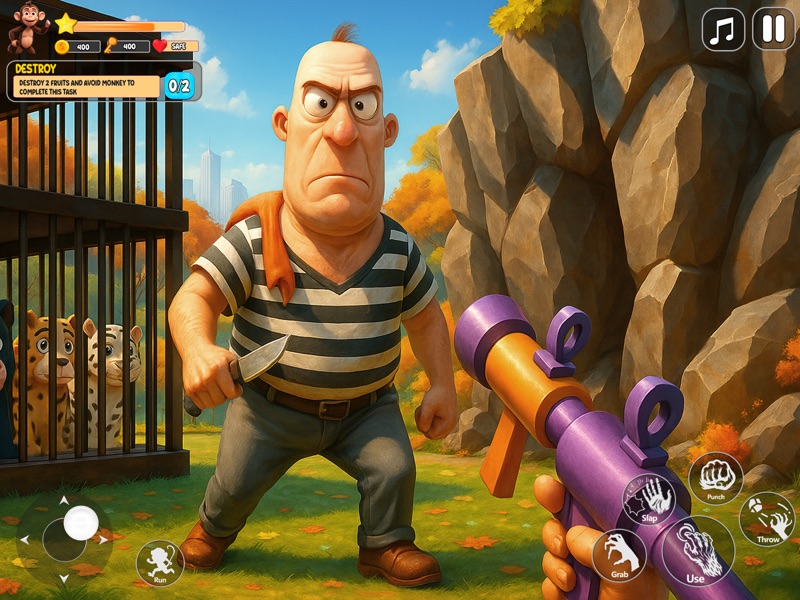 Monkey Chaos: Zoo Survival 3D screenshot 8