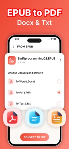 PDF to EPUB Converter - P2EQ iPhone screenshot