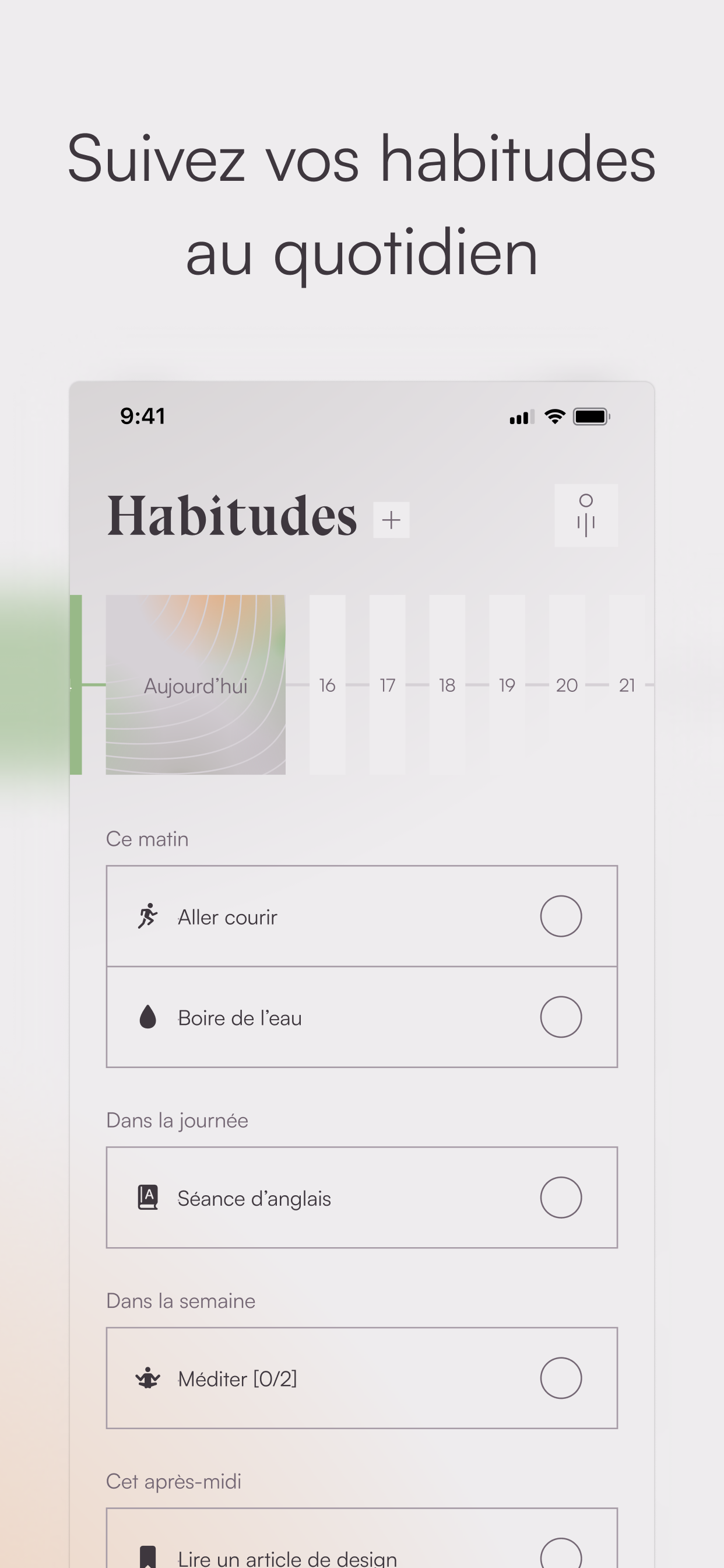 Habitudes, Suivi de résolution