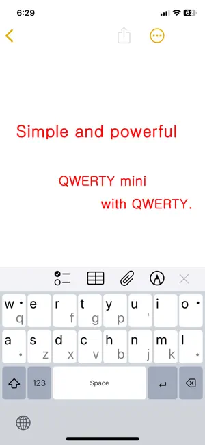 QWERTY mini Wide for English screenshot 2